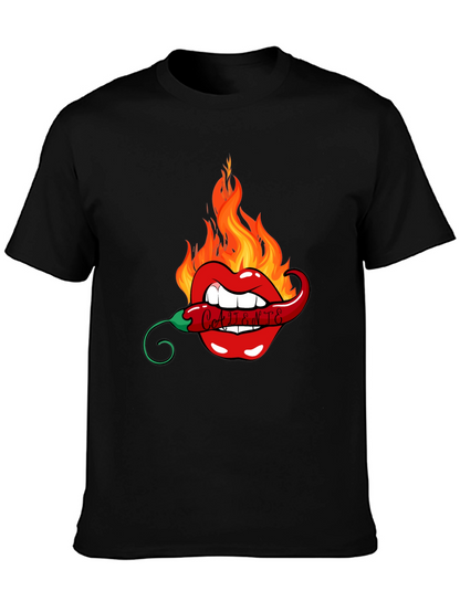 Spicy Lips Graphic Tee - Black