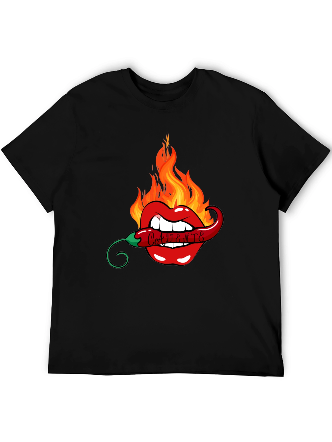 Spicy Lips Graphic Tee - Black