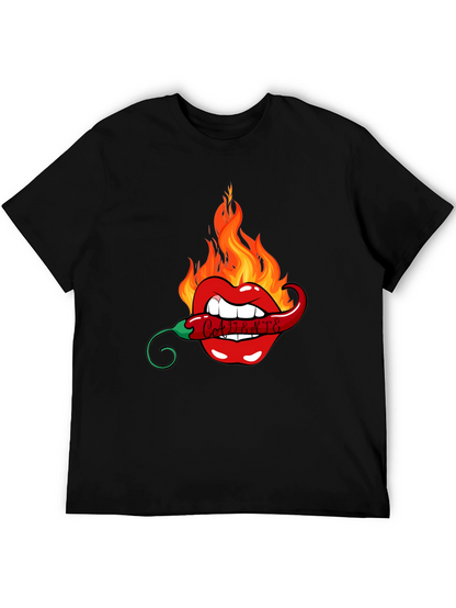 Spicy Lips Graphic Tee - Black