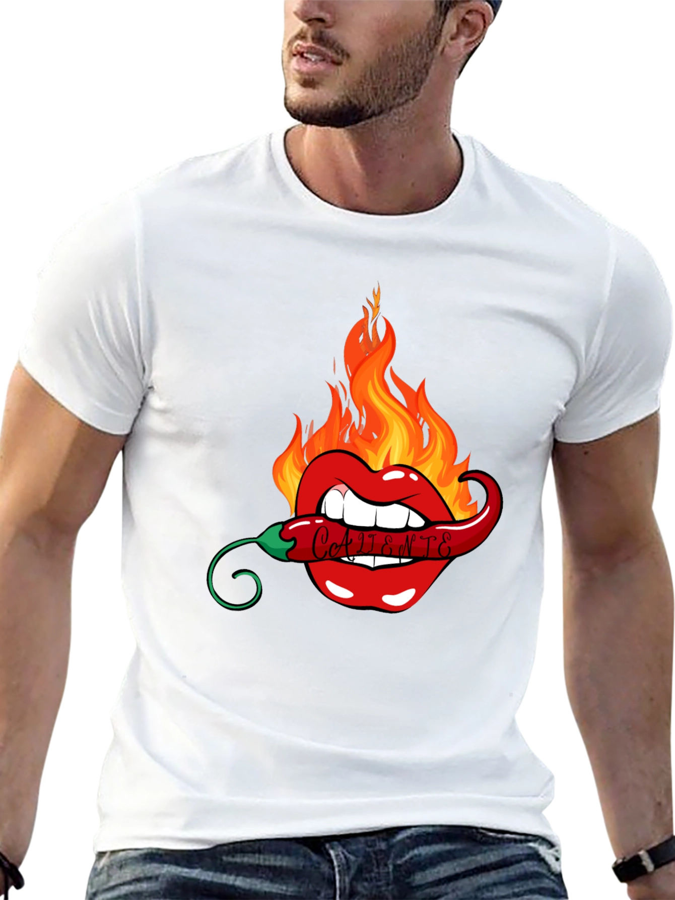 Spicy Lips Graphic Tee - Black