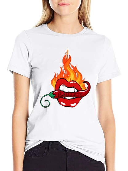 Spicy Lips Graphic Tee - Black