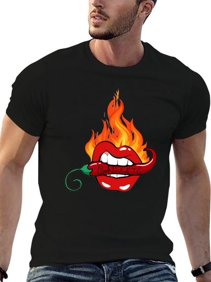 Spicy Lips Graphic Tee - Black