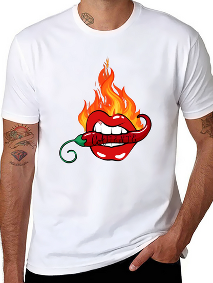 Spicy Lips Graphic Tee - Black
