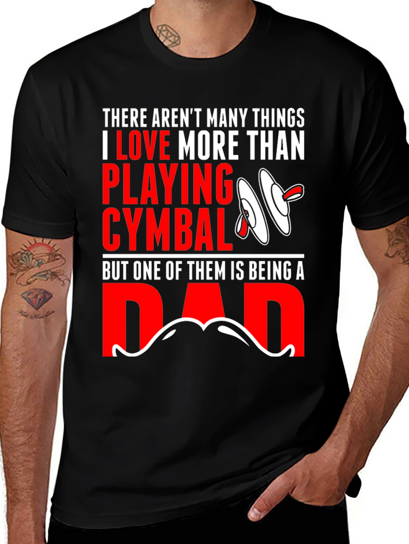 Drummer Dad T-Shirt: Cymbals & Fatherhood