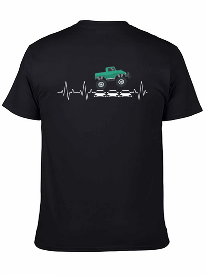 Monster Truck & Racing Car Heartbeat T-Shirt