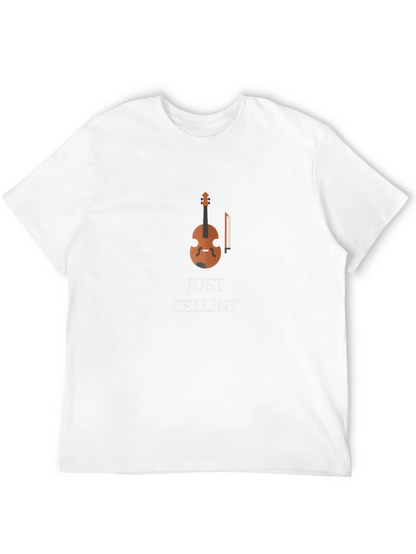 Just Cellini Black T-Shirt Cello Graphic Tee