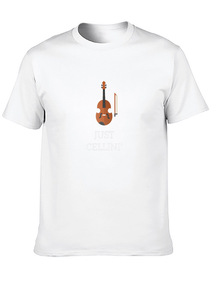 Just Cellini Black T-Shirt Cello Graphic Tee