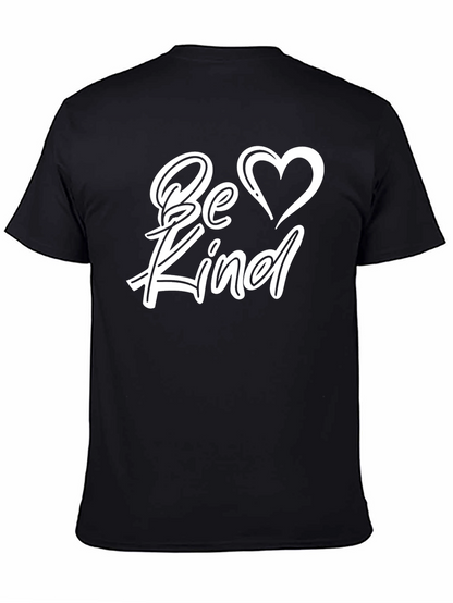 Be Kind Black T-Shirt with Heart Graphic