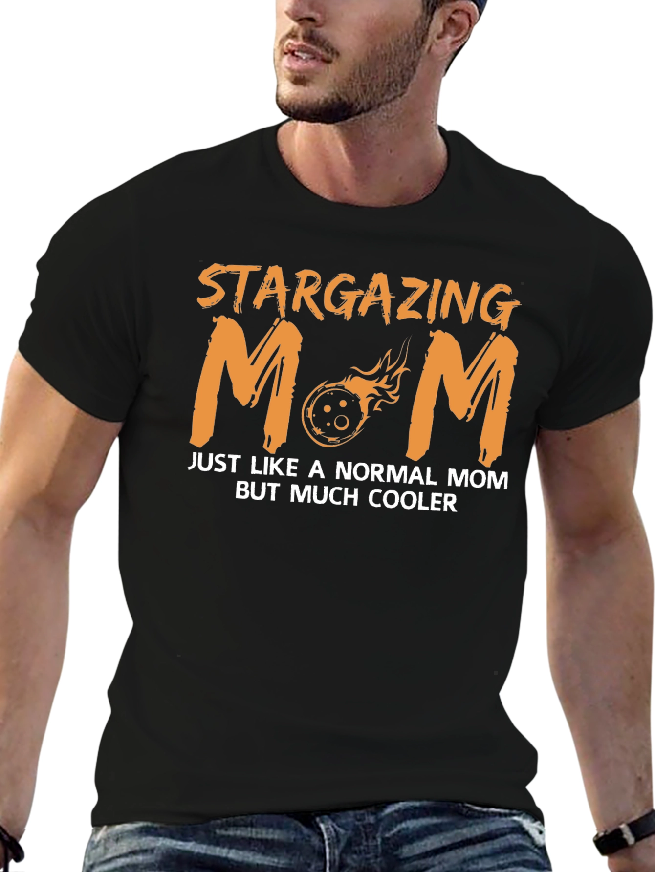 Stargazing Mom T-Shirt - Cool Celestial Design