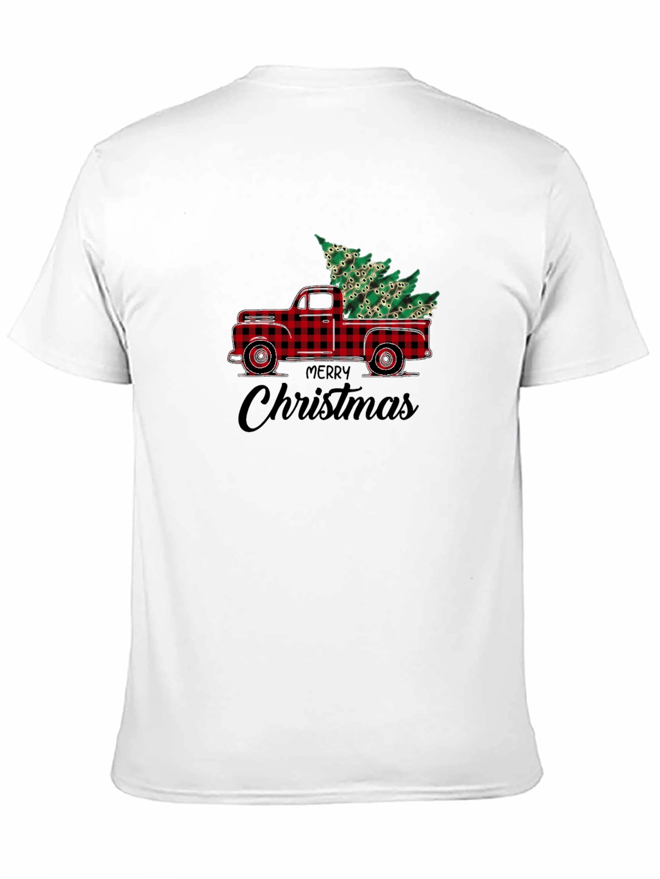Merry Christmas Plaid Truck T-Shirt