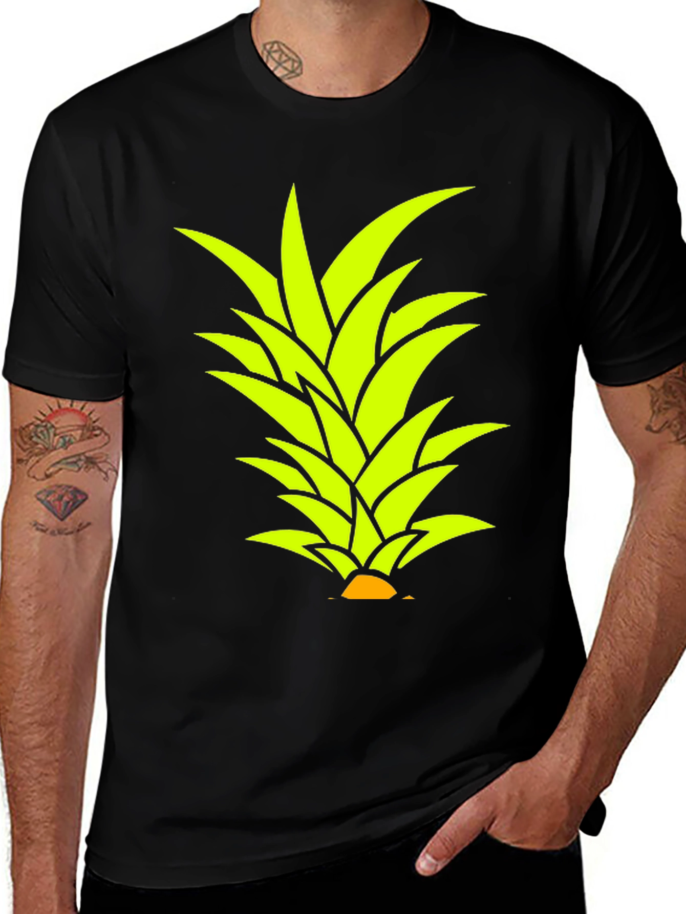 Pineapple Top Graphic T-Shirt - Tropical Style