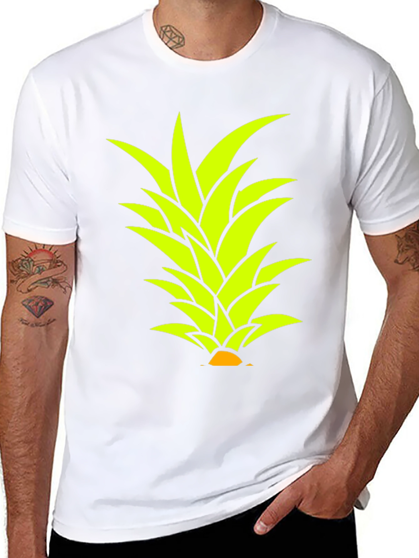 Pineapple Top Graphic T-Shirt - Tropical Style