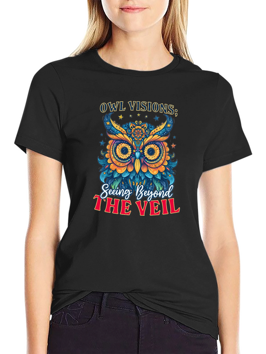 Owl Visions Graphic T-Shirt: Seeing Beyond the Veil