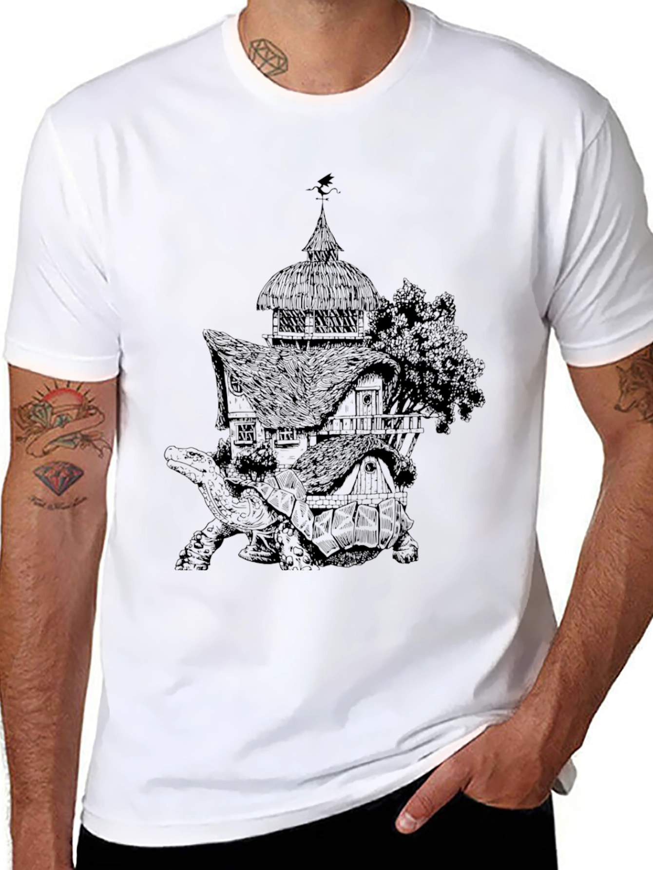 Turtle House Tee - Unique Graphic Print