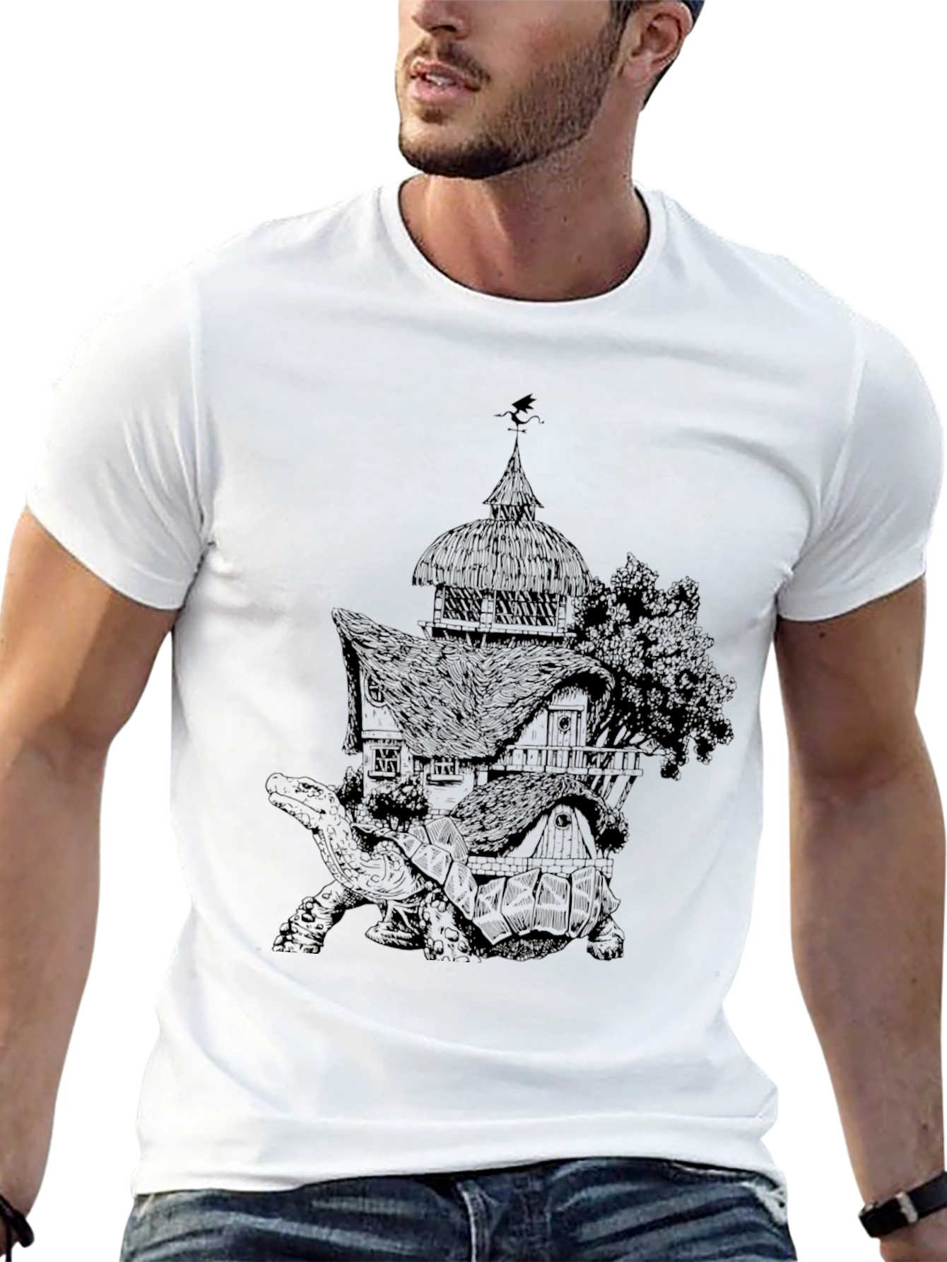 Turtle House Tee - Unique Graphic Print