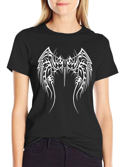 Tribal Wings Graphic Black T-Shirt