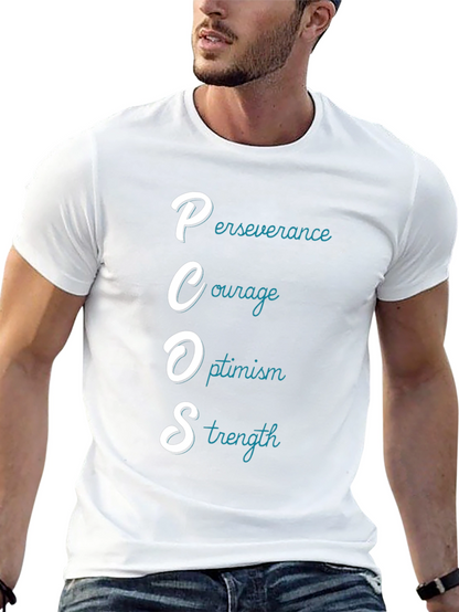 PCOS Awareness T-Shirt: Perseverance Courage Optimism Strength