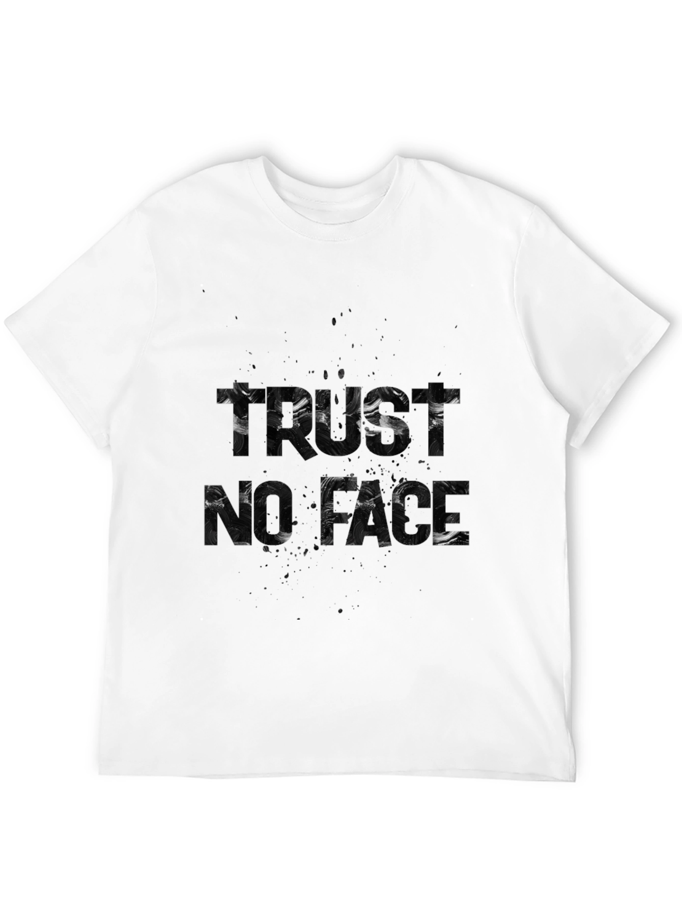 Trust No Face Graphic Black T-Shirt
