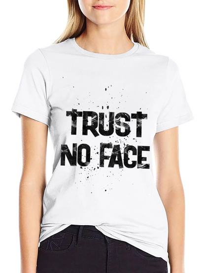 Trust No Face Graphic Black T-Shirt