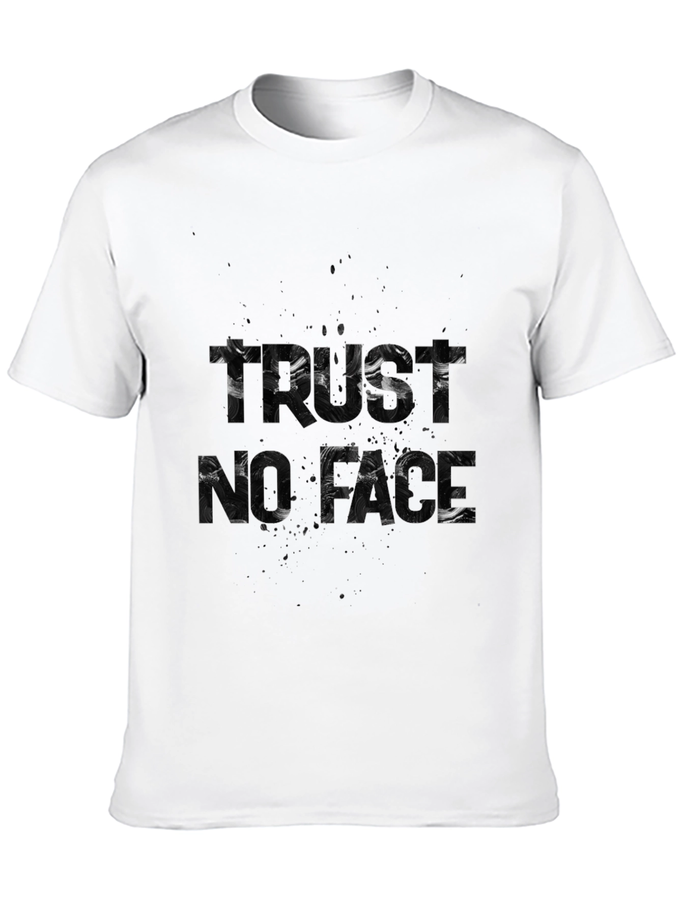 Trust No Face Graphic Black T-Shirt