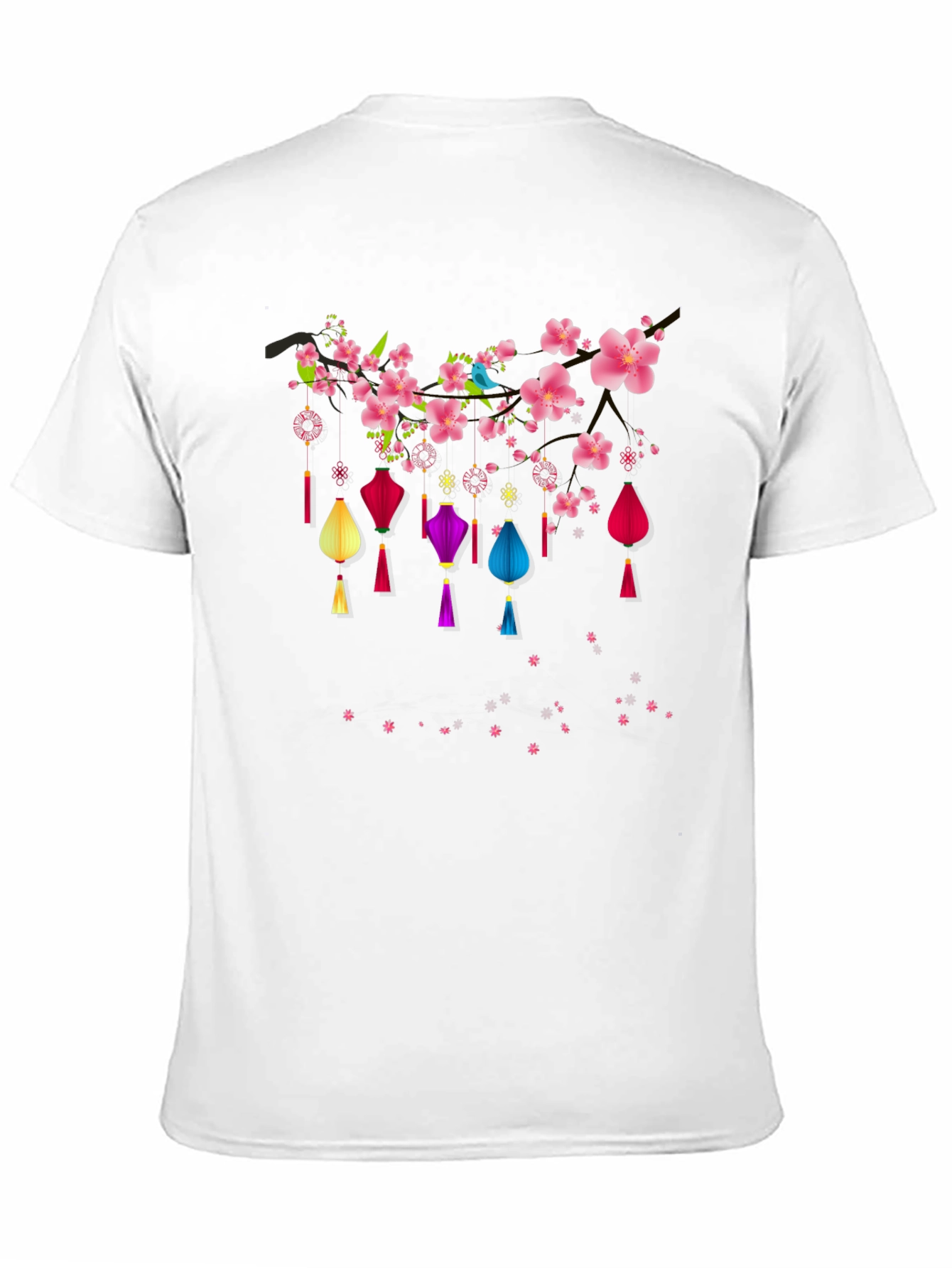 Floral Lantern Graphic Tee - Black