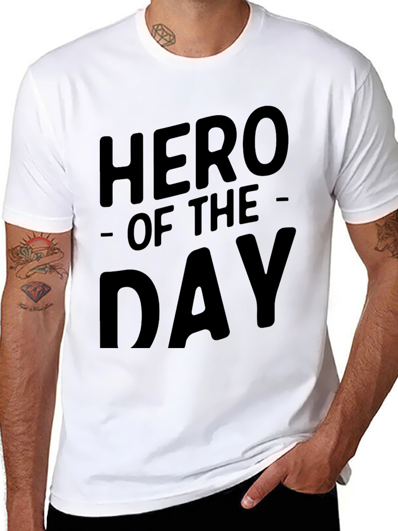 Hero of the Day Black Graphic Tee