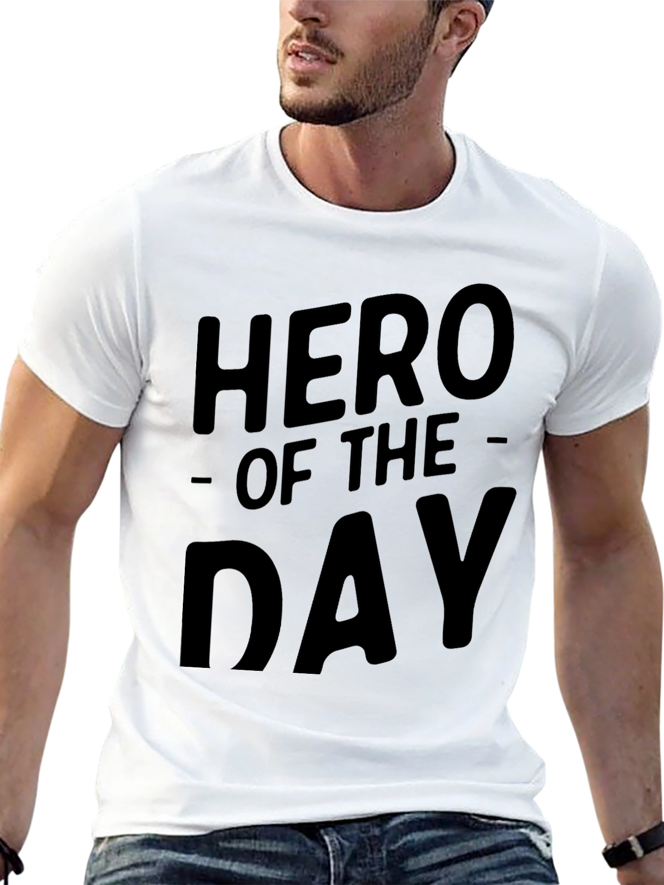 Hero of the Day Black Graphic Tee