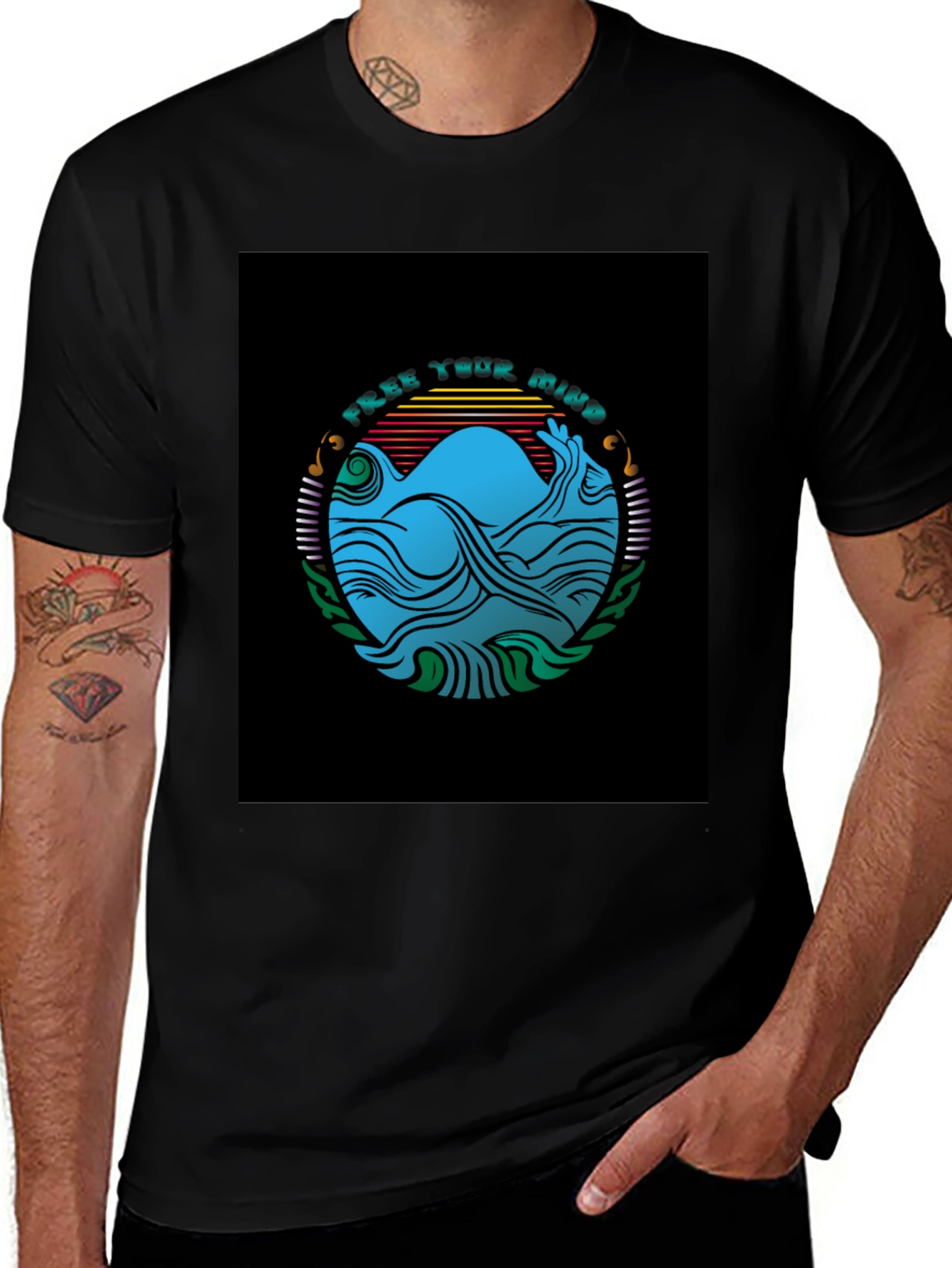 Free Your Mind Graphic Tee - Black T-Shirt