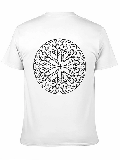 Floral Mandala Graphic Black T-Shirt