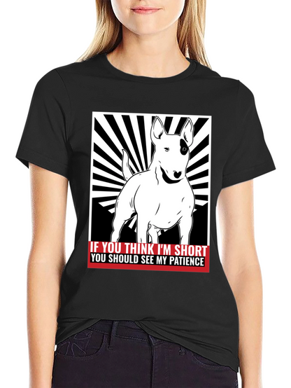 Funny Bull Terrier Short Patience Mens T-Shirt