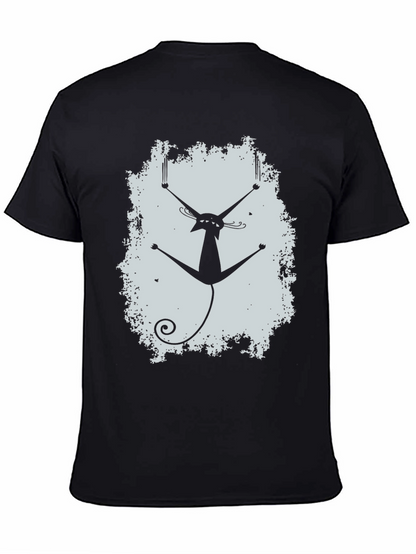 Cool Cat Scratch T-Shirt - Black Graphic Tee
