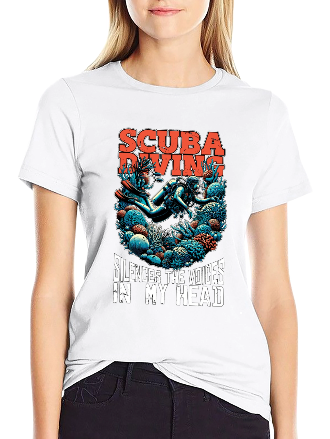Scuba Diving T-Shirt - Silences the Voices Graphic Tee