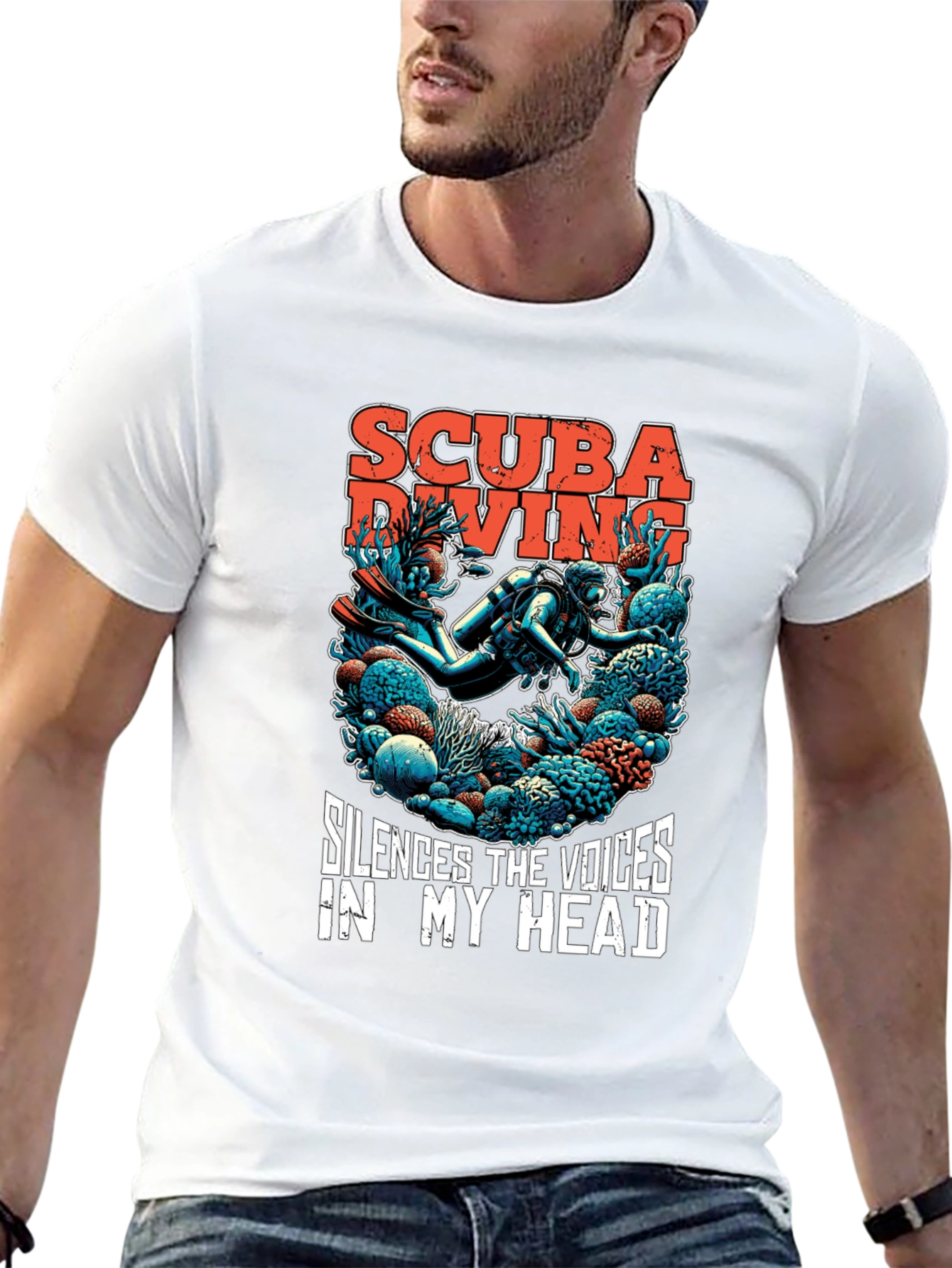 Scuba Diving T-Shirt - Silences the Voices Graphic Tee