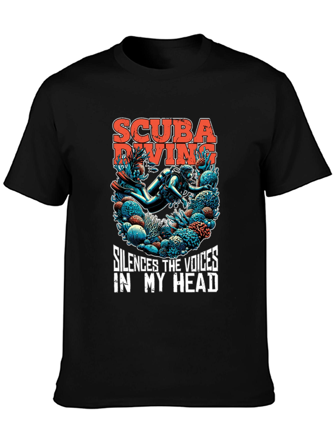 Scuba Diving T-Shirt - Silences the Voices Graphic Tee