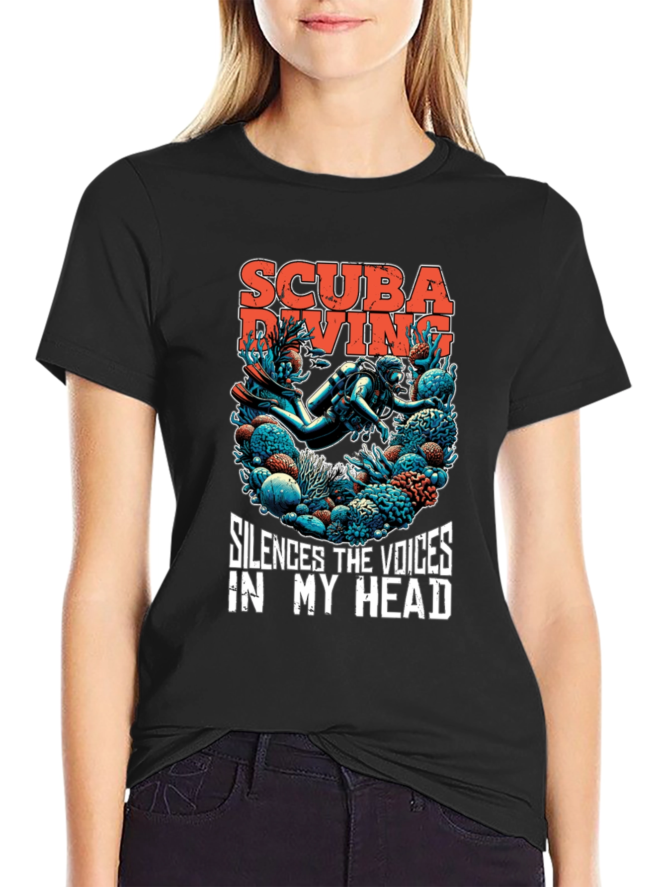 Scuba Diving T-Shirt - Silences the Voices Graphic Tee