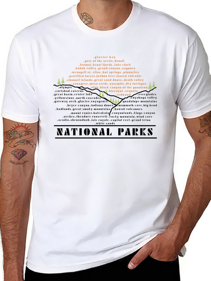 National Parks Word Cloud T-Shirt
