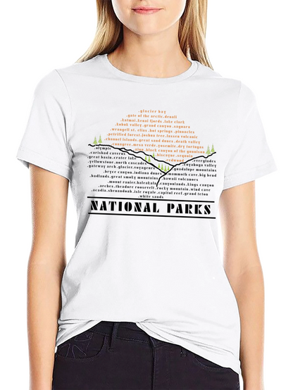 National Parks Word Cloud T-Shirt
