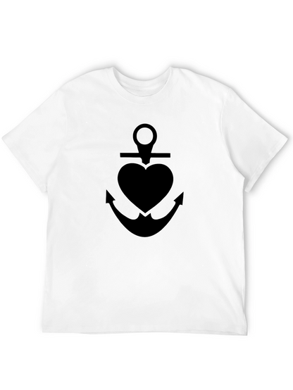 Black Anchor Heart T-Shirt