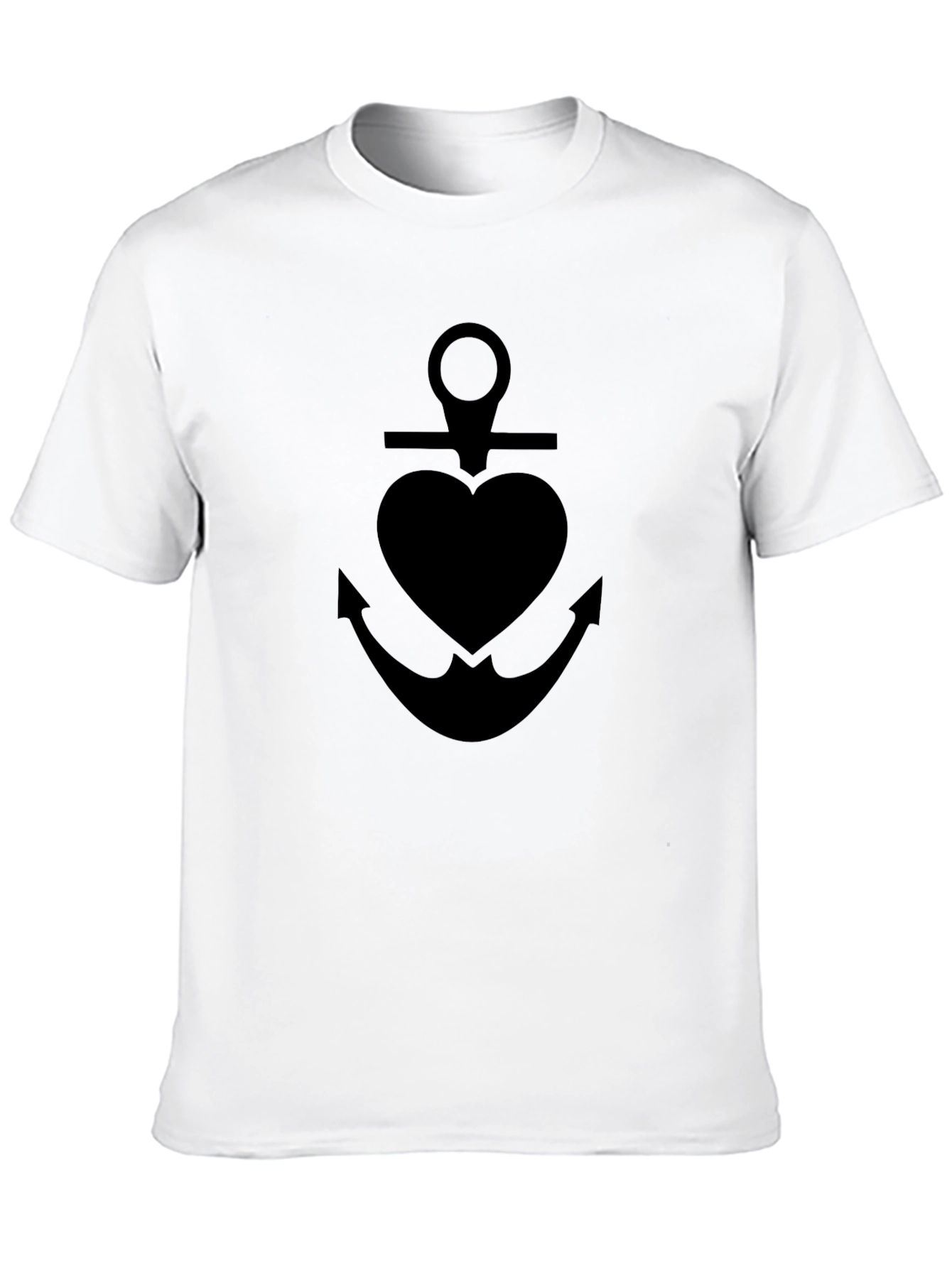 Black Anchor Heart T-Shirt