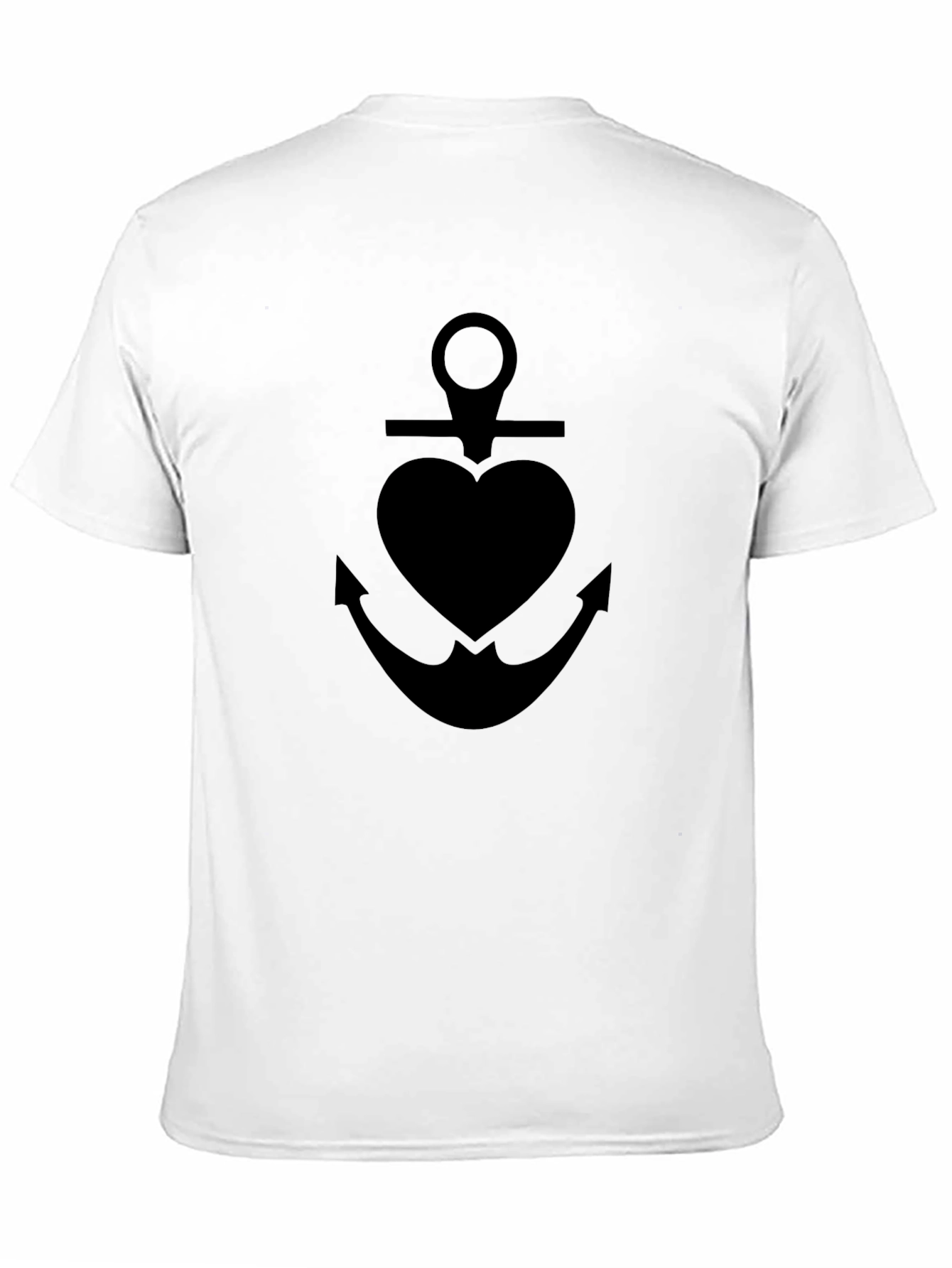 Black Anchor Heart T-Shirt