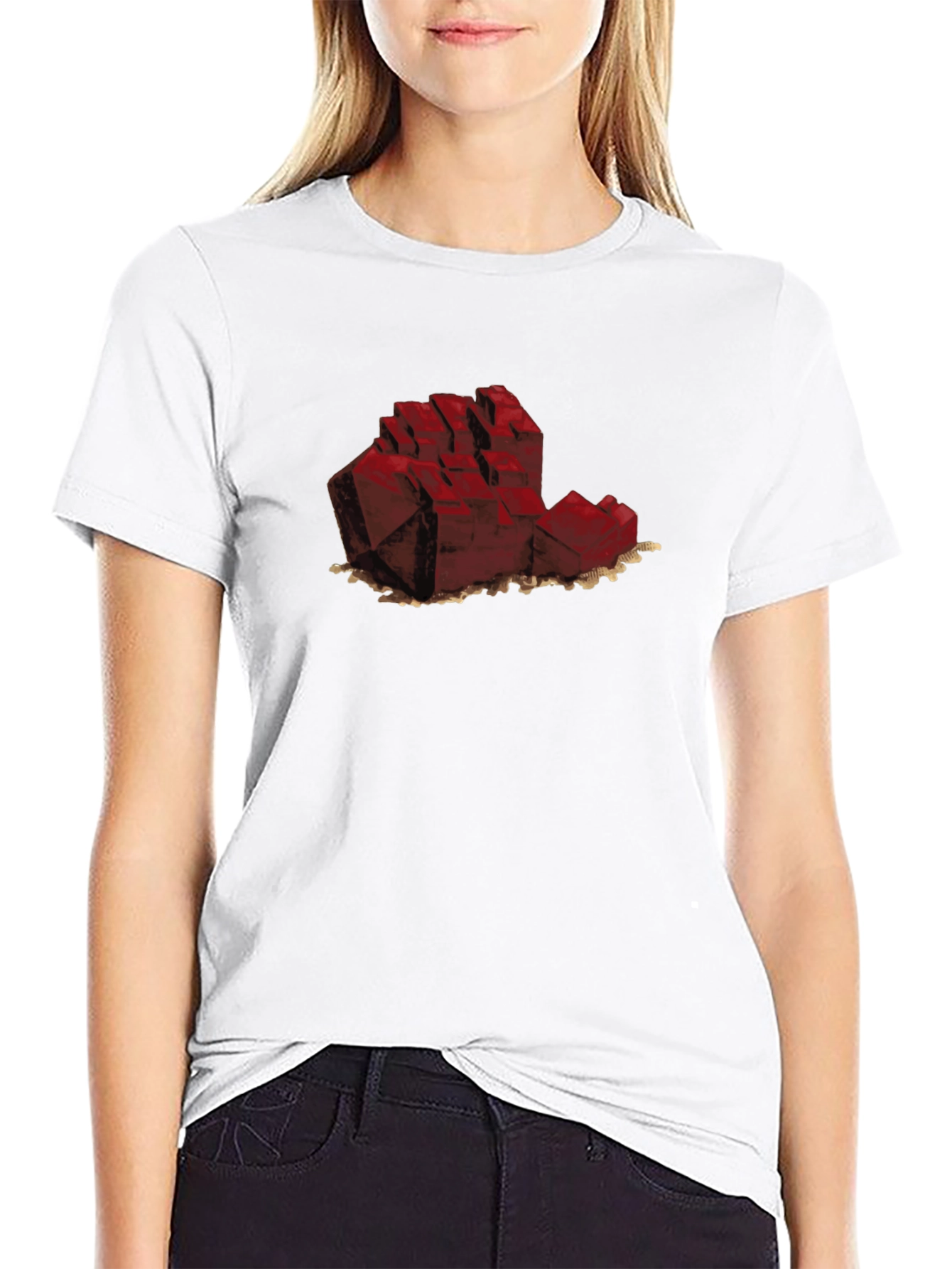 Red Crystal Geometric Tee
