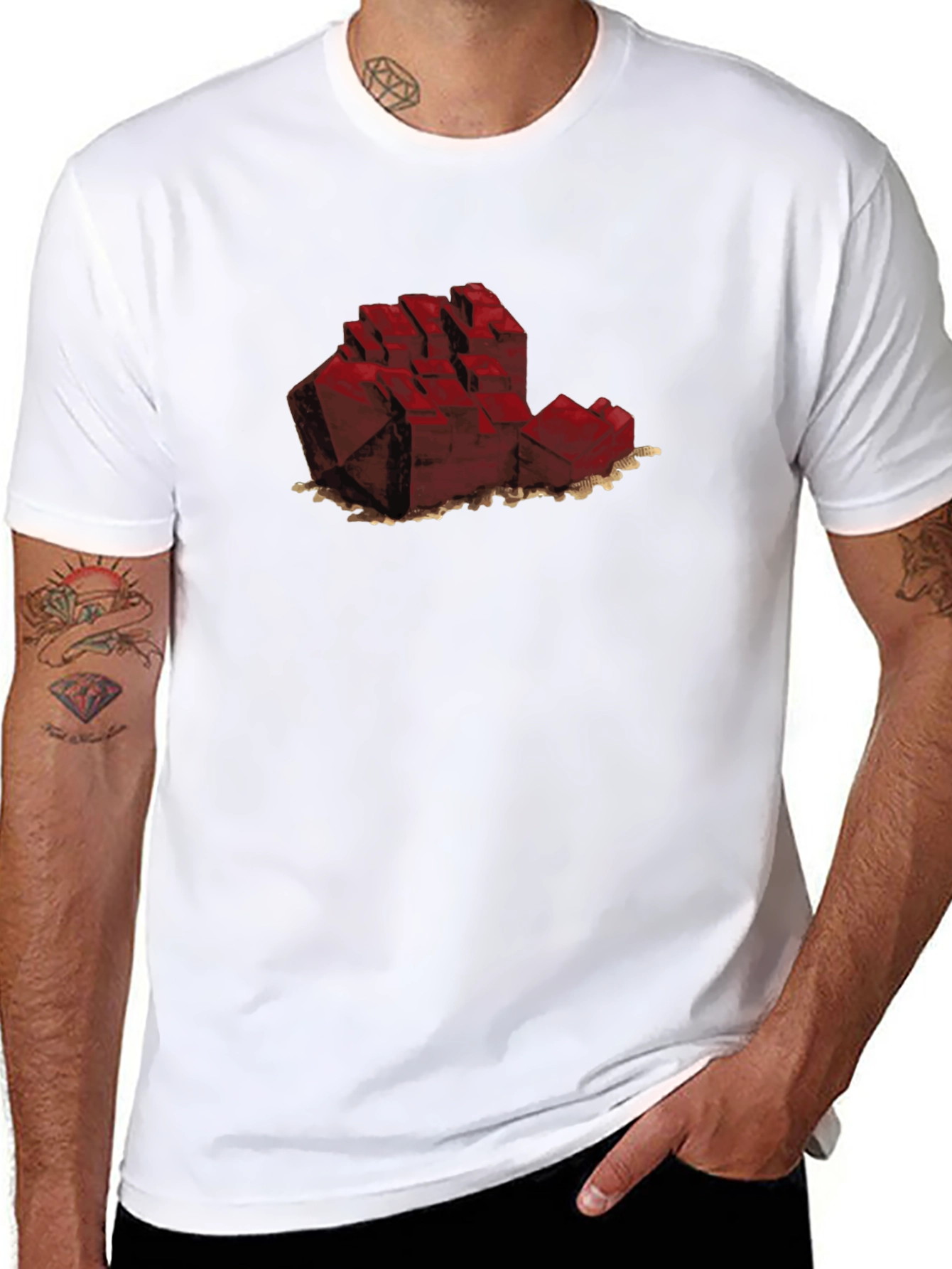 Red Crystal Geometric Tee