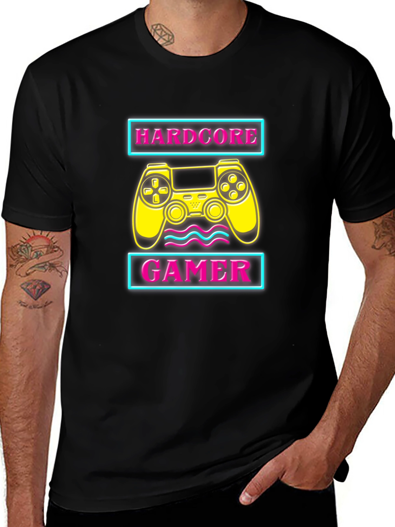 Hardcore Gamer Black T-Shirt