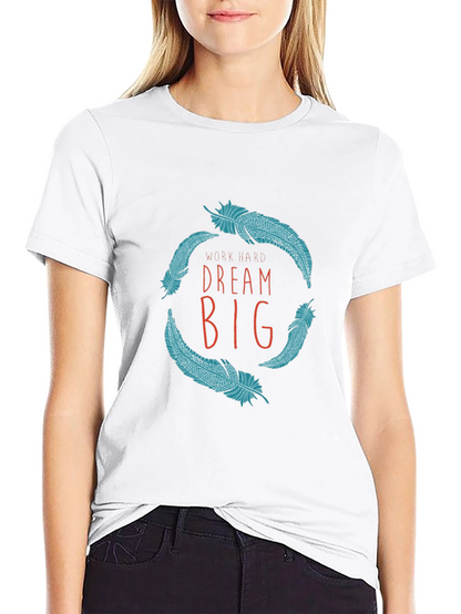 Dream Big Graphic Tee - Black Cotton T-Shirt