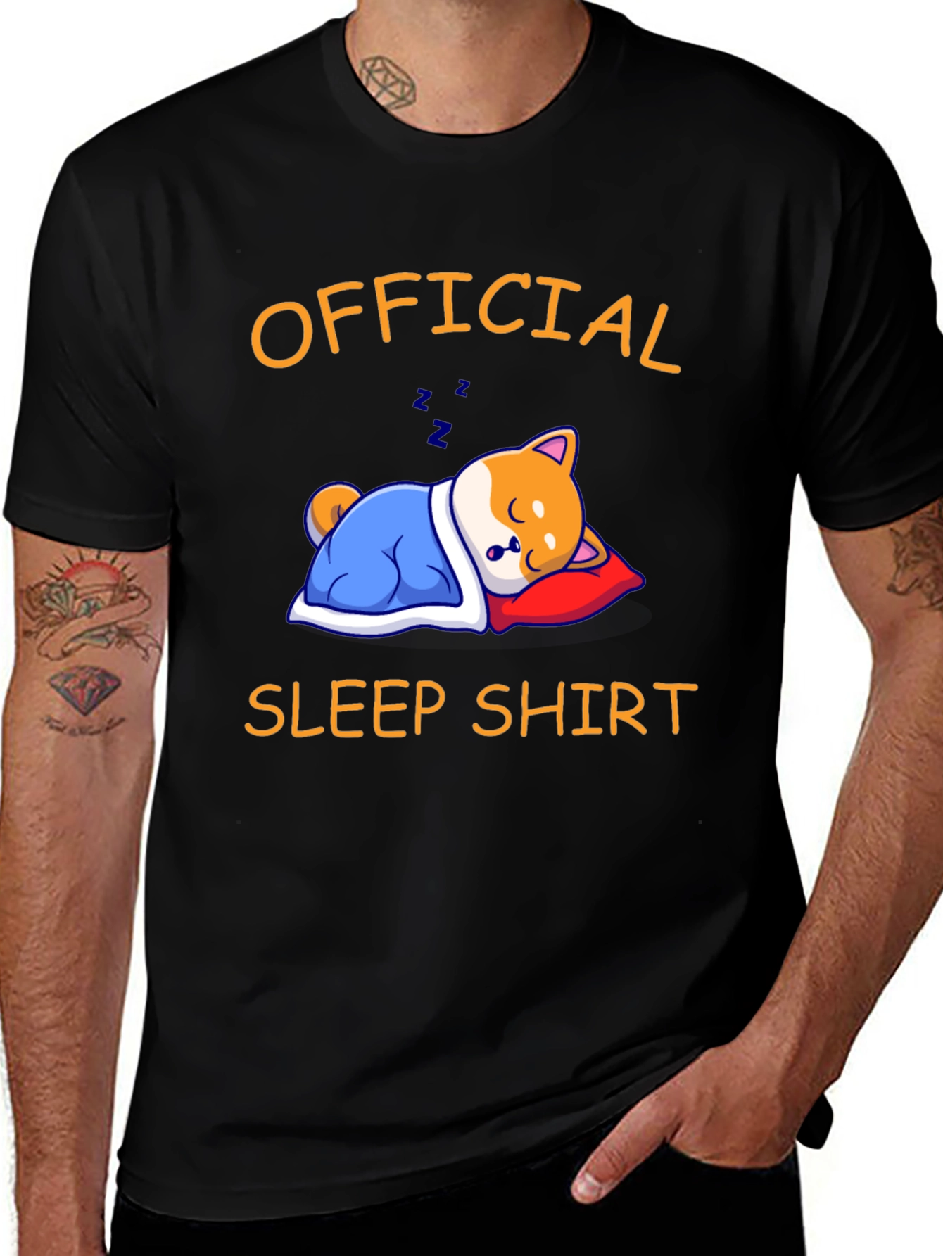 Official Sleep Shirt - Shiba Inu Sleeping Graphic Tee