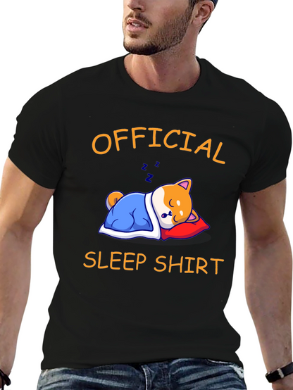 Official Sleep Shirt - Shiba Inu Sleeping Graphic Tee