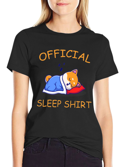 Official Sleep Shirt - Shiba Inu Sleeping Graphic Tee