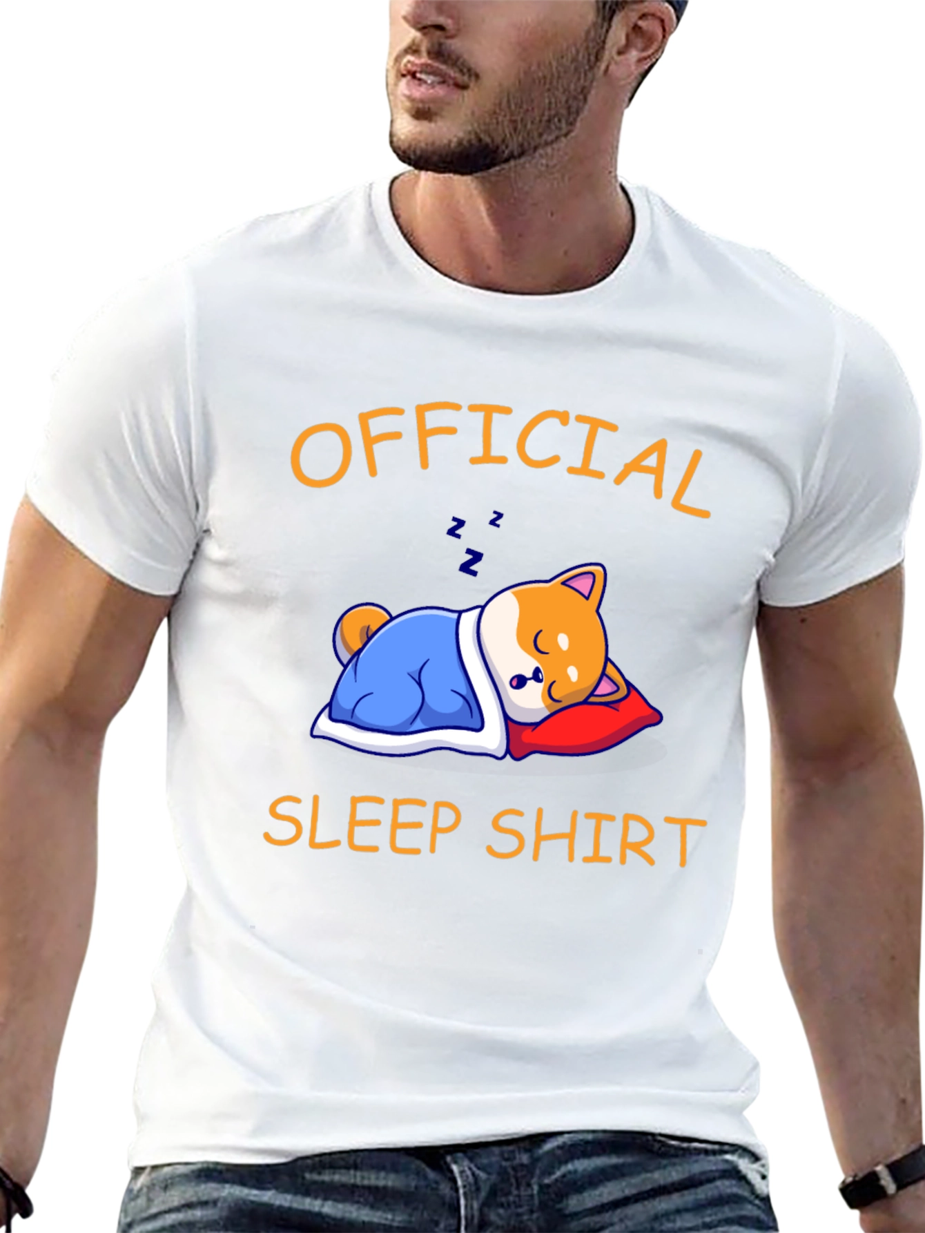 Official Sleep Shirt - Shiba Inu Sleeping Graphic Tee