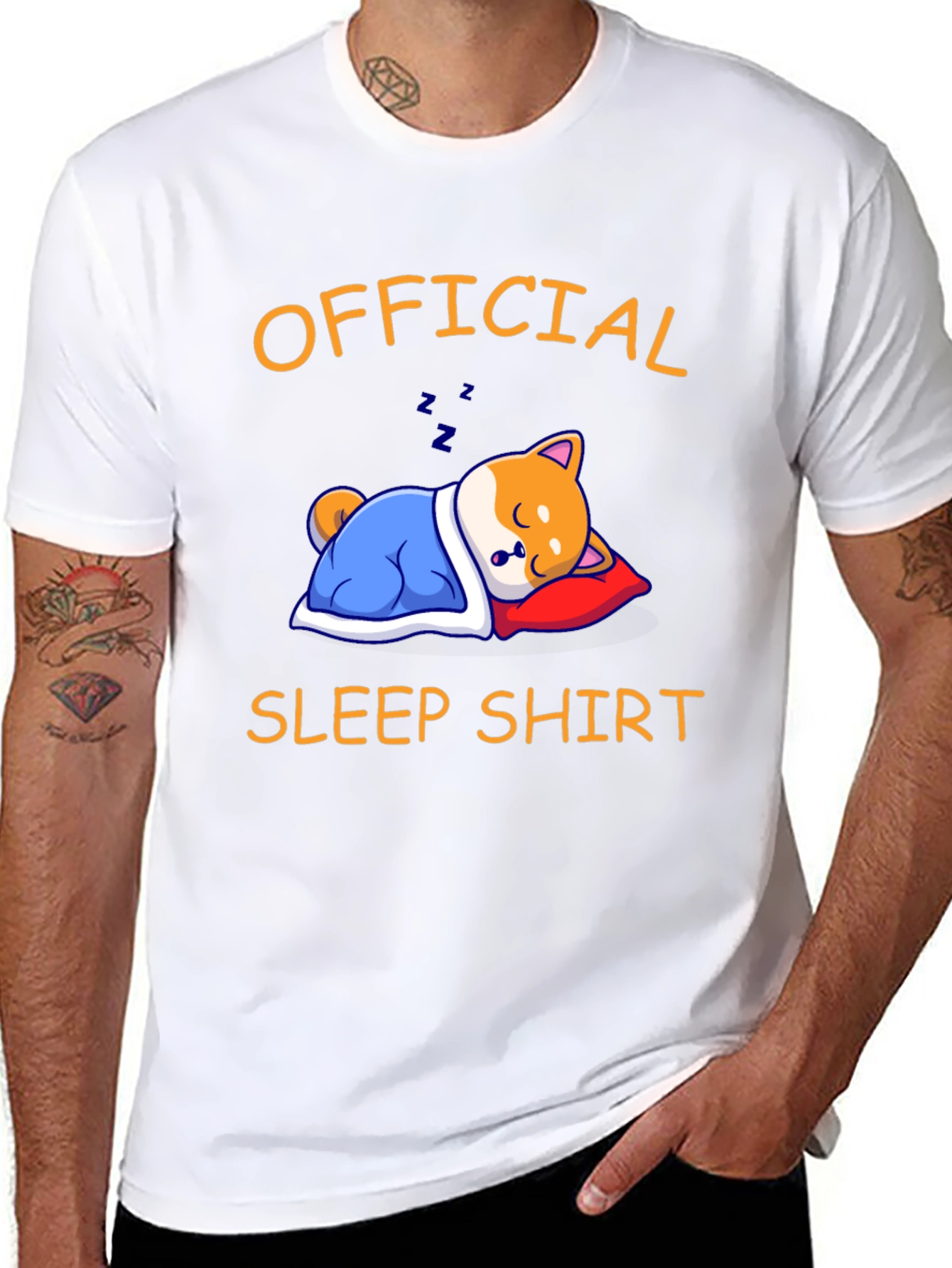 Official Sleep Shirt - Shiba Inu Sleeping Graphic Tee