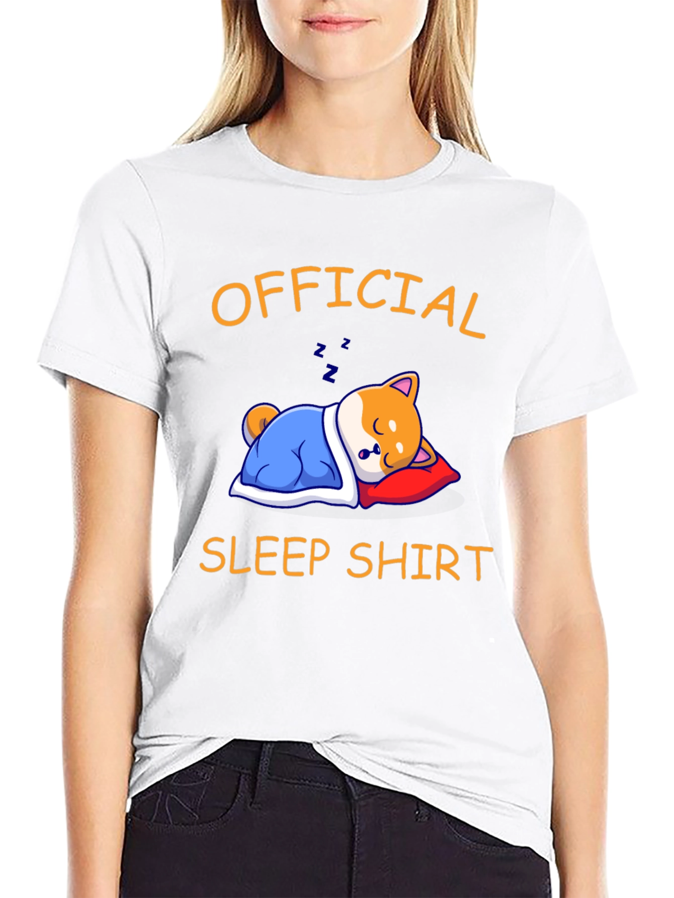 Official Sleep Shirt - Shiba Inu Sleeping Graphic Tee